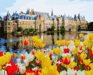 Картина по номерам, Дворец в тюльпанах, 40 на 50 см, GX30195, Брашми (Brushme)