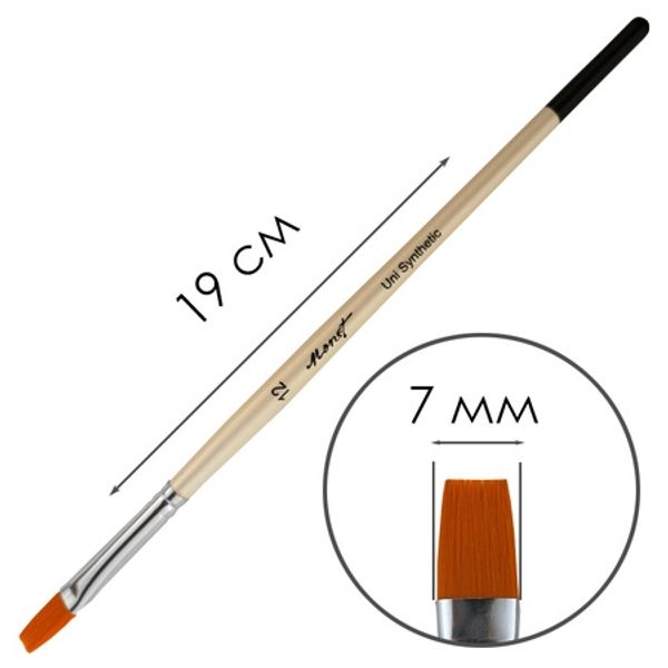 Пензлик плоский синтетика Monet Uni F12 (MF12)