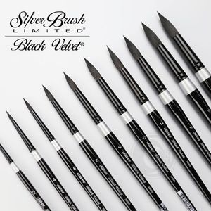 Кисть круглая белка микс, №6, Black Velvet 3000S, Silver Brush