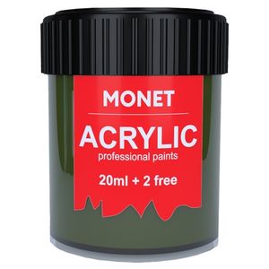 Краска акриловая, Зеленая хаки 22 мл, Monet (83)