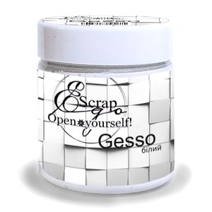 Грунтовочная краска Gesso, белая, 150 мл, ScrapEgo