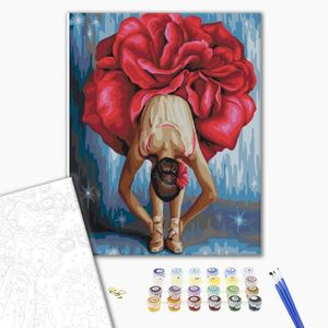 Картина по номерам, Цветочная балерина, 40 x 50 см, БрашМи (BrushMe)