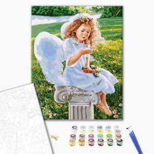 Картина по номерам, Маленький ангел, 40 x 50 см, БрашМи (BrushMe)