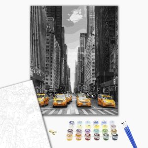 Картина по номерам, Такси Нью-Йорка, 40 x 50 см, БрашМи (BrushMe)