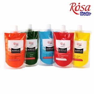 Фарба акрилова, Оливкова, 200 мл, ROSA Studio 441