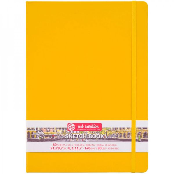 Блокнот для графики, А4 (21*29,7 см), 80 листов, 140 г/м2, золотисто-желтый, Talens Art Creation, Royal Talens