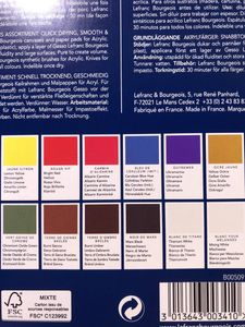 Набор акриловых красок 12 цв 20 мл, Lefranc, Fine Acrylic Colours Set