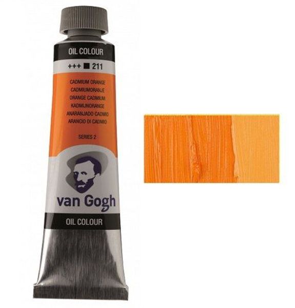 Краска масляная, Кадмий оранжевый 211, 40 мл, Ван Гог (Van Gogh)