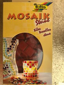 Мозаика красный №20 Red 200 гр, 10x10 мм, 300 шт, Folia Mosaic-glass tiles