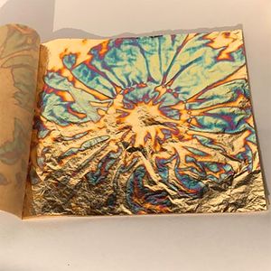 Цветная поталь, голубой оксид, книга 25 листов, 14 на 14 см, Noris