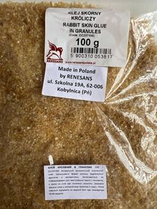 Клей міздровий кролячий 100 г для позолоти та реставрації, Renesans