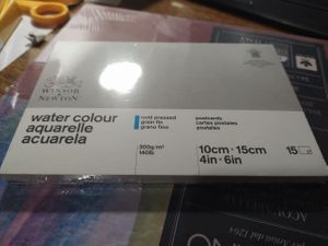 Блок бумаги акварельной холодного прессования, 10х15см, 300 гр, 15 листов, Watercolour aquarelle Classic range, Winsor
