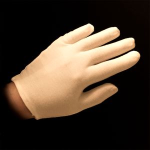 Білі бавовняні рукавички з укороченою манжетою, розмір S