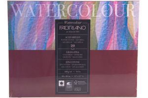Склейка-блок для акварели, А3 (30х40 см), 20 листов, 200 гр, Watercolour, Fabriano