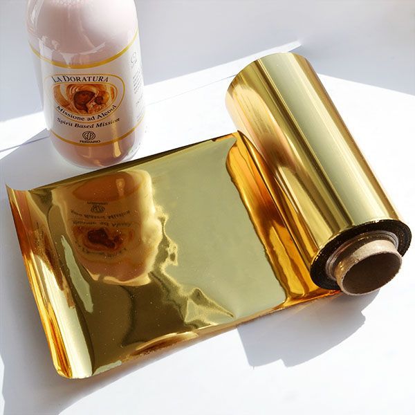 Трансферна дзеркальна поталь №2.5 Стандартний золотий, рулон, 50 метрів