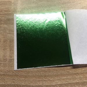 Зеркальная поталь №23 Зеленый, 25 листов, 80 на 85 мм, треснутые листы