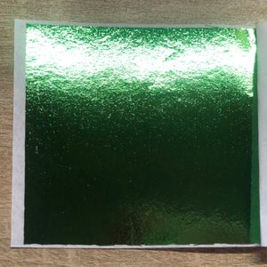 Дзеркальна поталь №23 Зелений, 25 арк, 80 на 85 мм, тріснуті листи