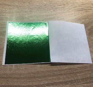 Дзеркальна поталь №23 Зелений, 25 арк, 80 на 85 мм, тріснуті листи