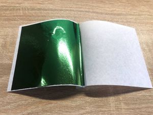 Зеркальная поталь №23 Зеленый, 25 листов, 80 на 85 мм
