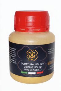 Жидкая поталь краска Золото, 100 мл, ORO DI BASE PG, (не темнеет)