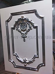 позолота серебряной поталью в интерьере дизайн двери